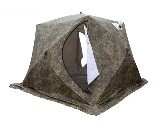 Зимняя палатка Стэк Куб-4Т трехслойная камуфляж