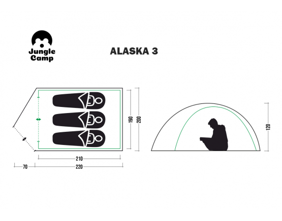 Летняя палатка JUNGLE CAMP Alaska 3