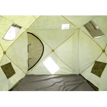 Зимняя палатка Стэк Куб-3Т дубль трехслойная пиксель