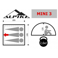 Летняя палатка Alpika Mini-3