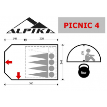 Летняя палатка Alpika Picnic-4